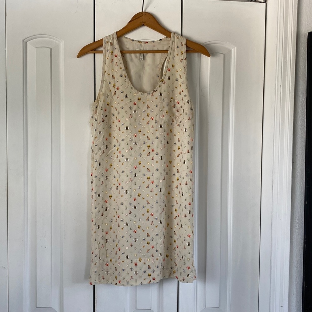 COPY - 🐞🪲JOIE Silk Tank Mini Dress with INSECTS Medium
